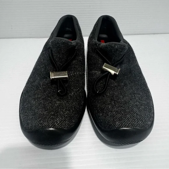 Prada Gray Wool Loafers Casual Shoes Size 36 - Picture 7 of 16